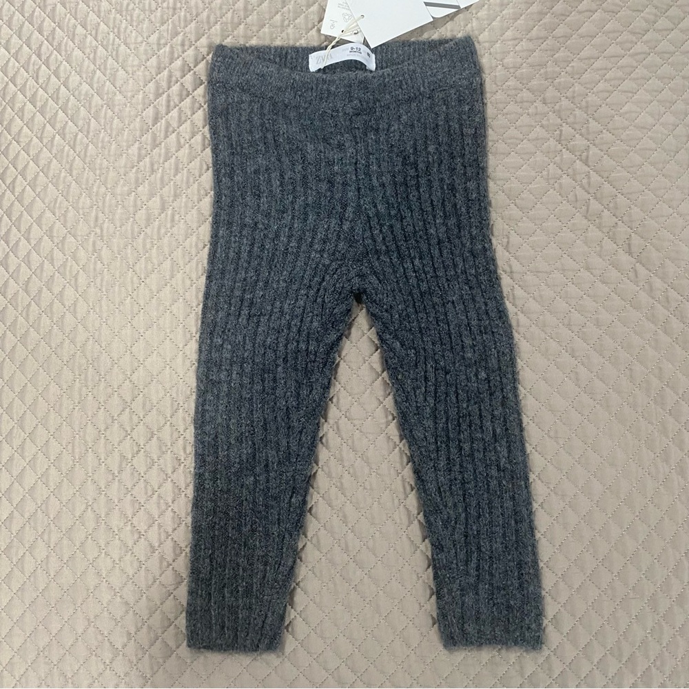 NWT ZARA KNIT GRAY LEGGINGS